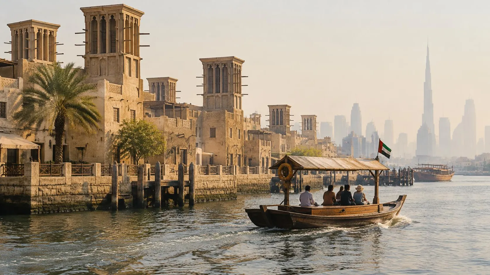 Illustration éditoriale de Dubaï le matin
