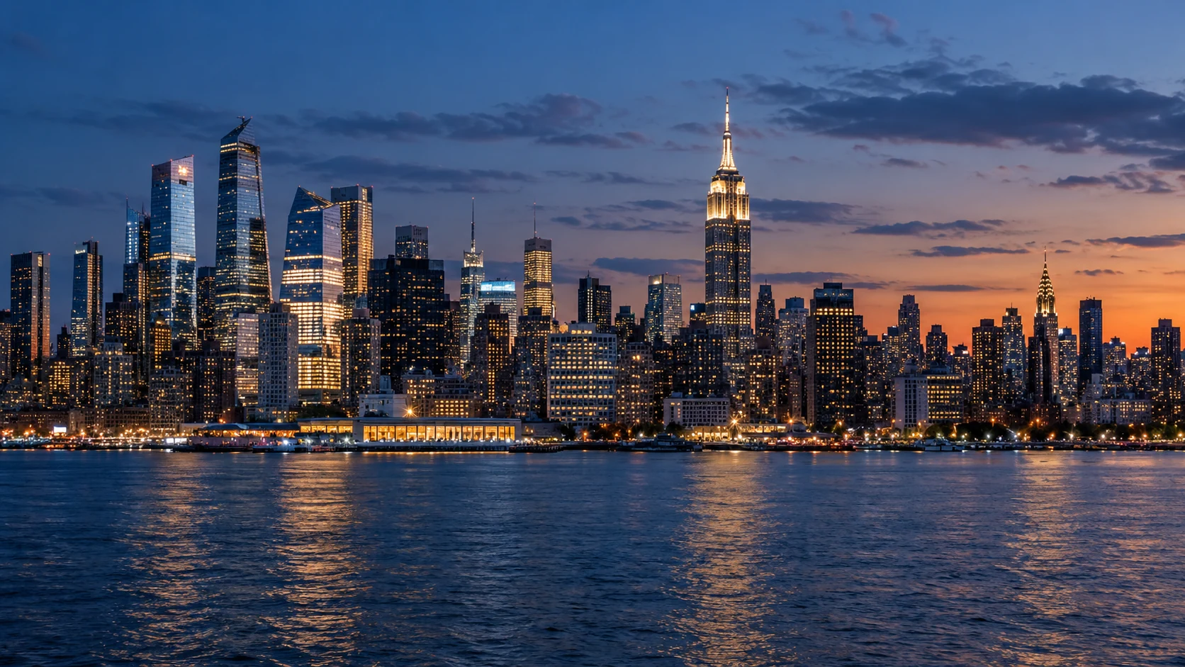 Illustration éditoriale de New York City le soir