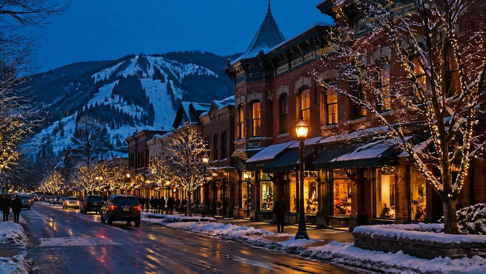 Illustration éditoriale de Aspen le soir