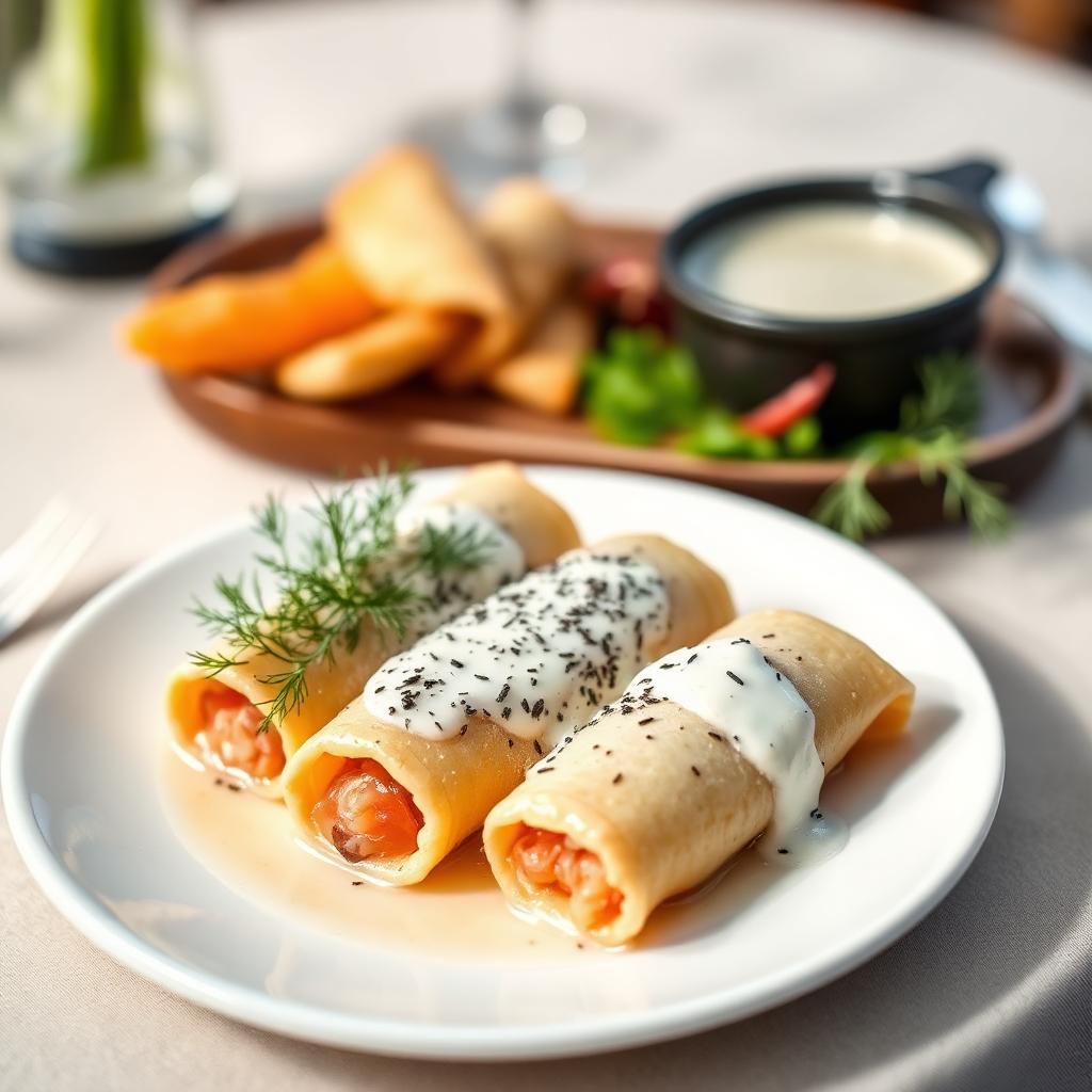 Cannellonis farcis au saumon fumé et fromage frais