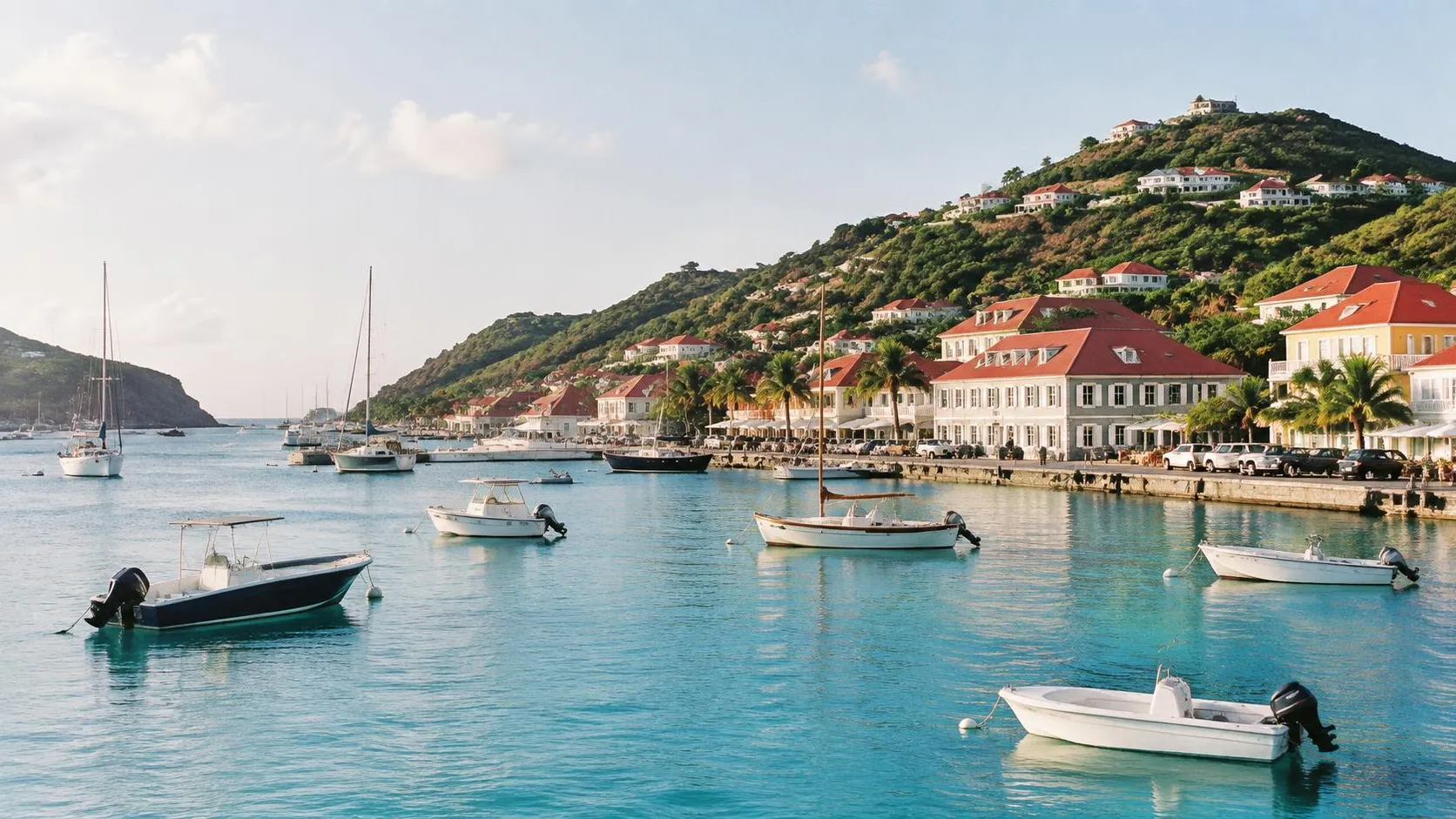 Illustration éditoriale de Saint-Barthélemy le matin