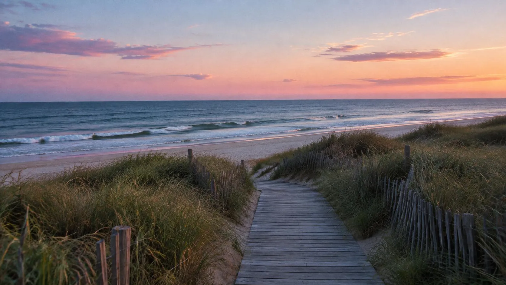 Illustration éditoriale de Les Hamptons le soir