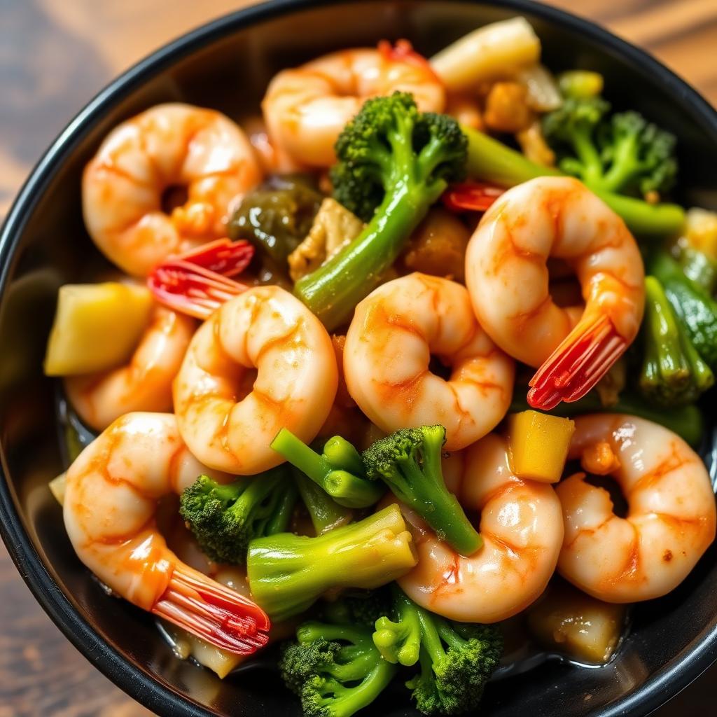 Crevettes sautées