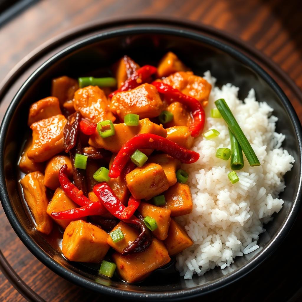 Poulet sauté au piquant